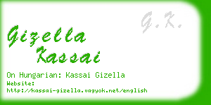 gizella kassai business card